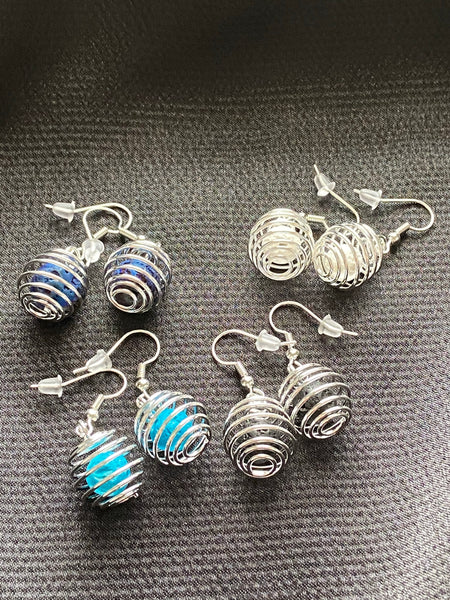Lava Stone Pendant Diffuser Earrings