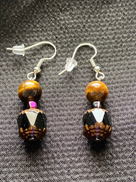 Tigers Eye Fall Dangle Earrings