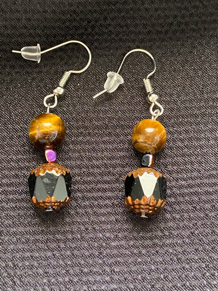 Tigers Eye Fall Dangle Earrings