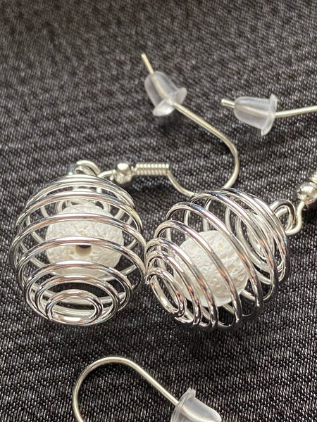 Lava Stone Pendant Diffuser Earrings