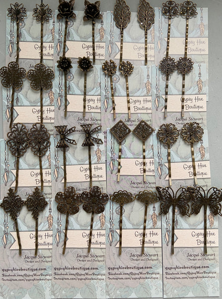 Antique Bronze Hair Pins