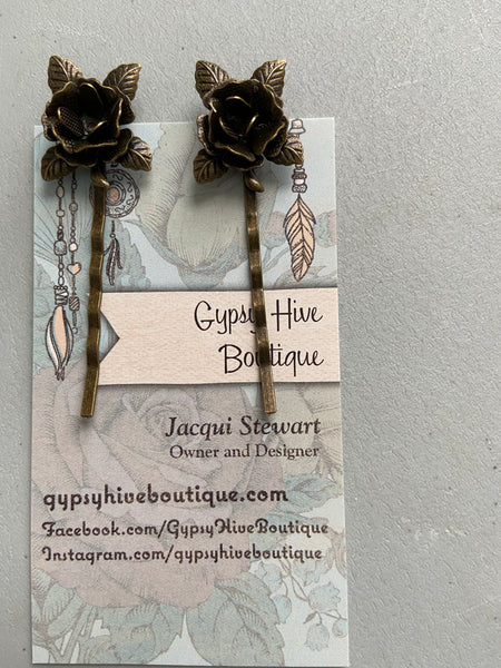 Antique Bronze Hair Pins