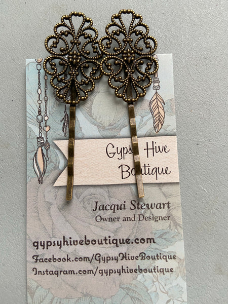 Antique Bronze Hair Pins