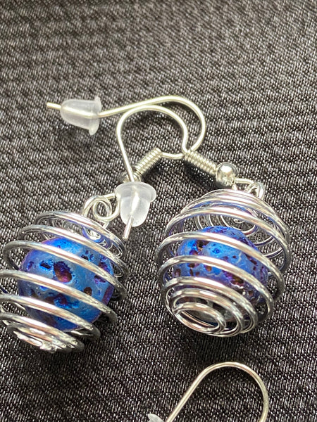 Lava Stone Pendant Diffuser Earrings