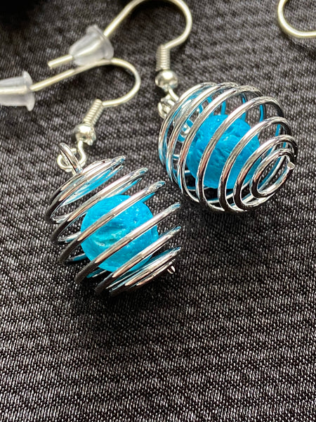 Lava Stone Pendant Diffuser Earrings