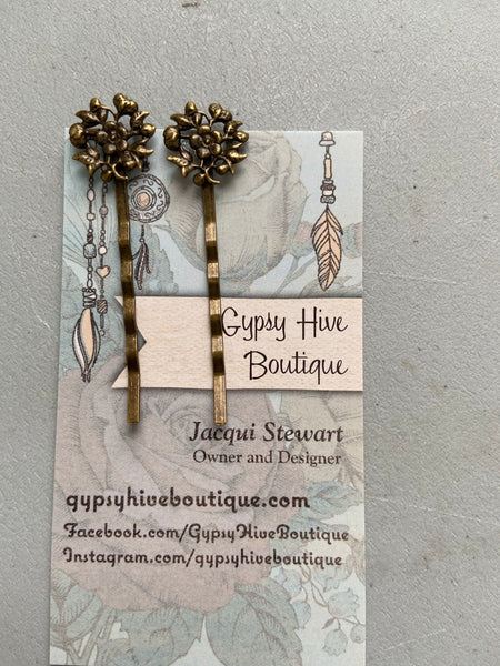 Antique Bronze Hair Pins